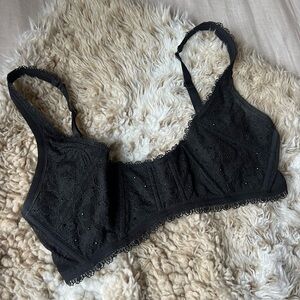 Victoria’s Secret Lace & Rhinestone Bustier Bra Top M